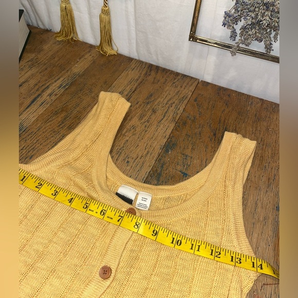ROXY Corn Yellow Knit Tank Top – Size XS - Picture 6 of 7